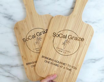 Custom Marketing Sign for Charcuterie Business For Display at Events Engraved Tabletop Food Booth Sign Light Wood Marketing Sign for Events
