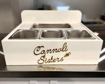 Portable Cannoli Boxes With Carrying Straps Lightweight Mobile Tiramisu Station For Catering Usherette Tray