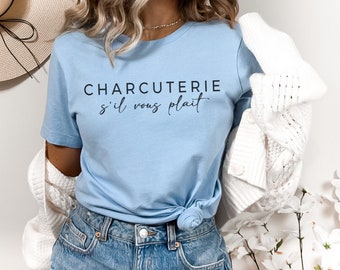Joli cadeau t-shirt sur le thème de la charcuterie pour chef d'entreprise de charcuterie T-shirt pour amateur de charcuterie cadeau pour meilleur ami qui aime la charcuterie