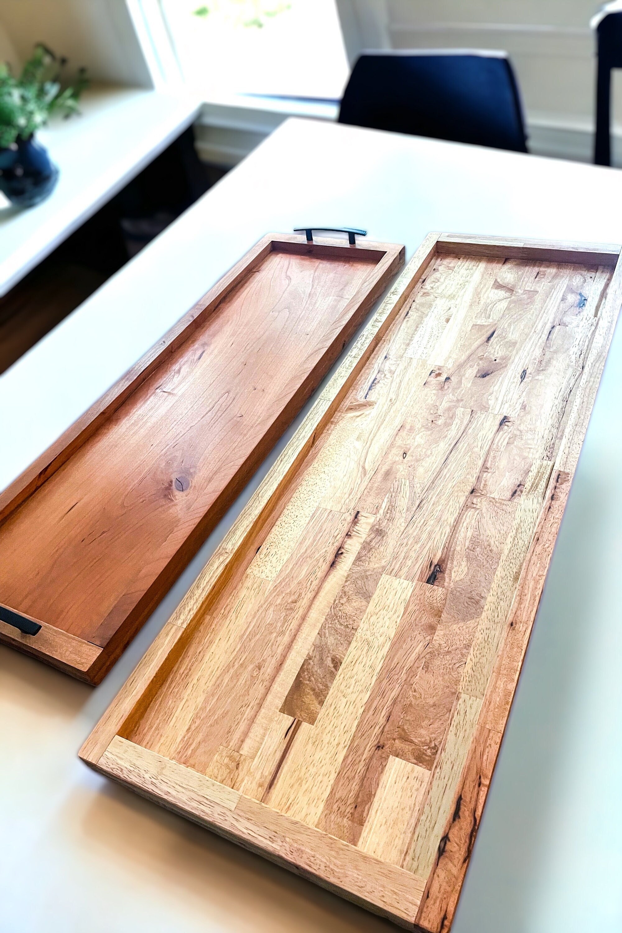  Denmark Tools for Cooks Artisan Acacia Serving Collection- Wood Cutting  Chopping Board Platter Tray, 2 Piece Rectangular Footed Charcuterie/Cutting  Boards: Home & Kitchen