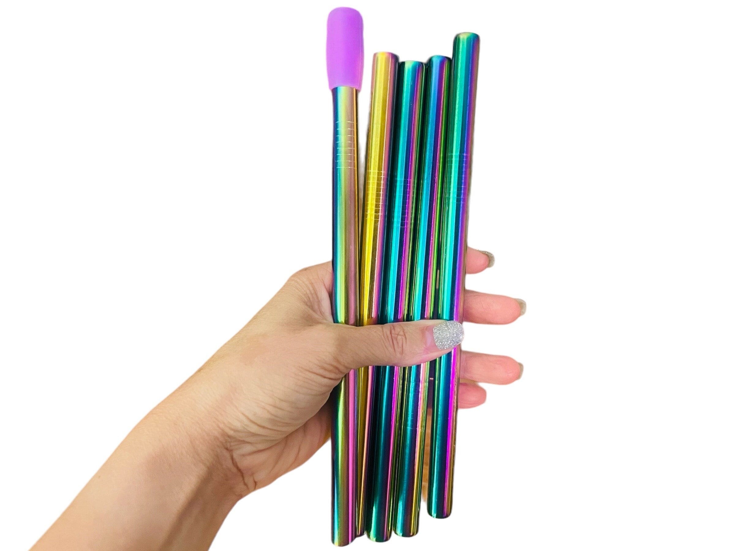 Set of 20 Silicone Straw Tip / Covers for 6MM Stainless Steel Straws 