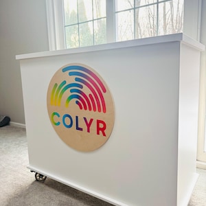 Bar height mobile collapsible vending cart on wheels portable bar station 6-piece setup for events catering coffee shop pop up food cart