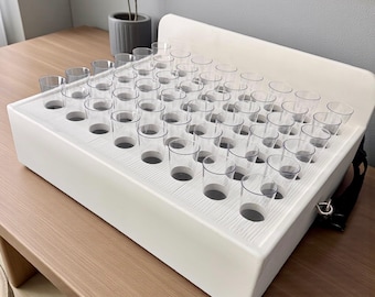 Portable Shot Glass Boxes With Carrying Straps Lightweight Mobile Shot Station For Events Mini Dessert Carrier