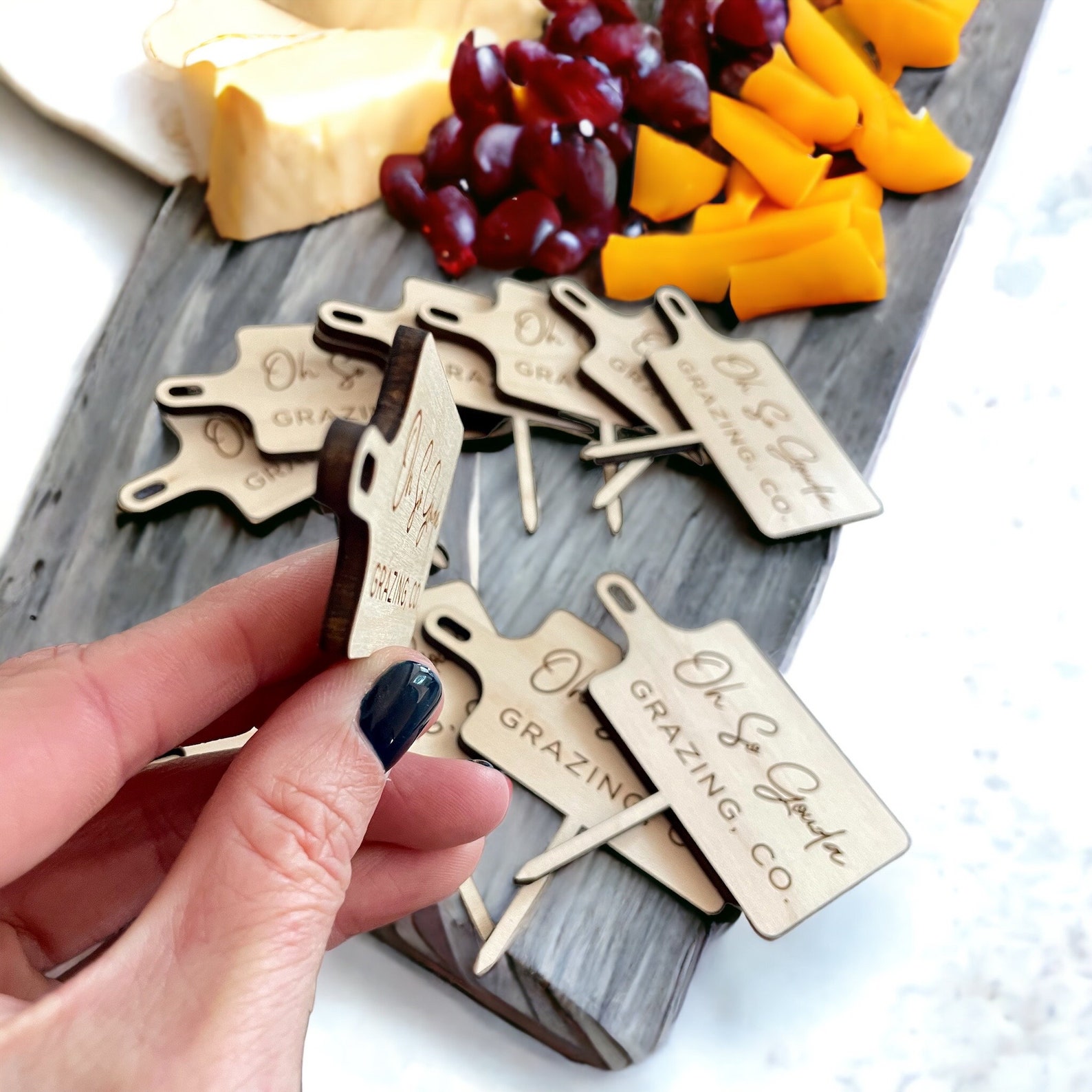 Custom Cheese Marker Tag Charcuterie Board Wood Cheese Labels Custom ...