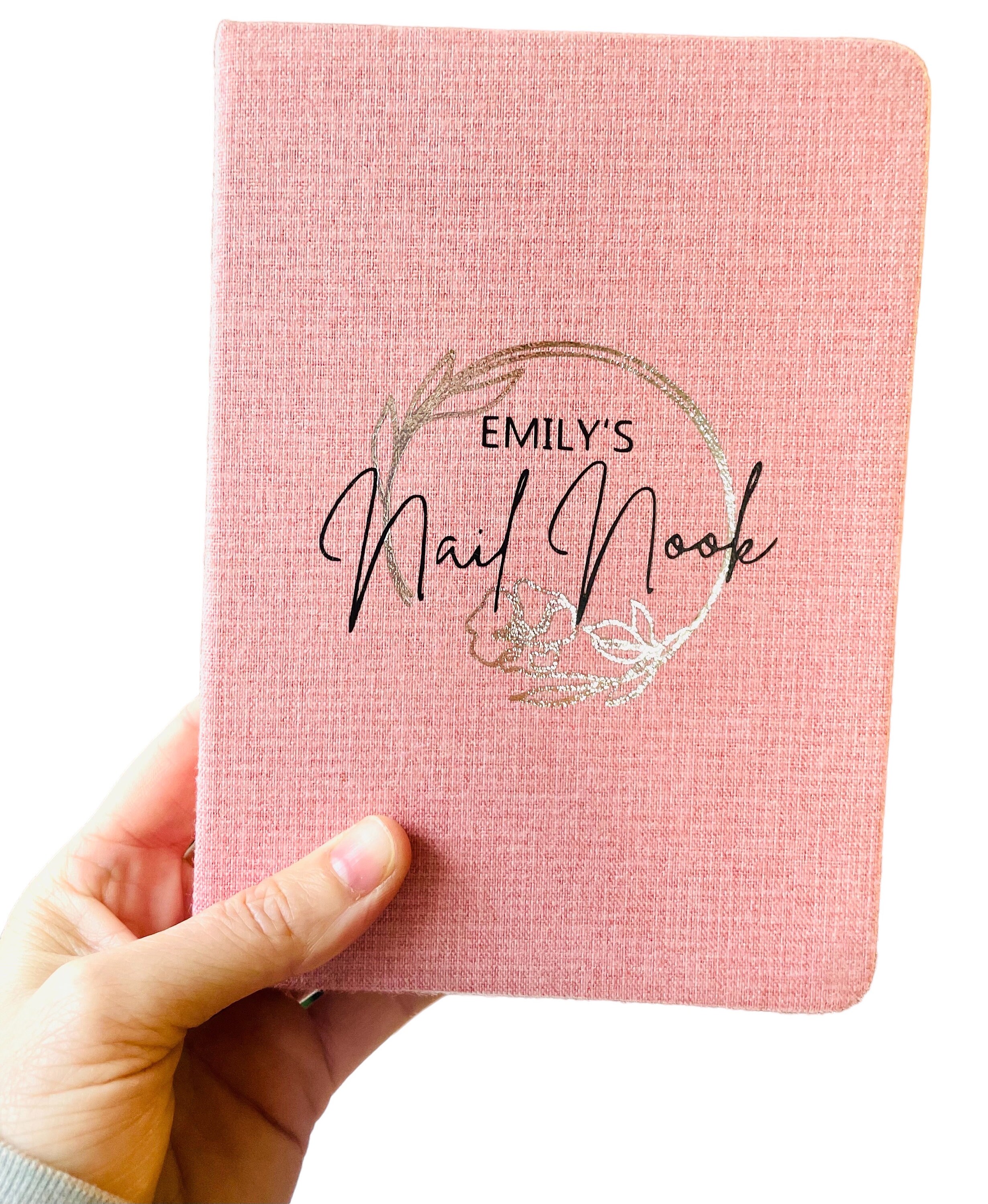 Custom Initial Linen Cover Notebook Personalized Name Notebook Cloth ...