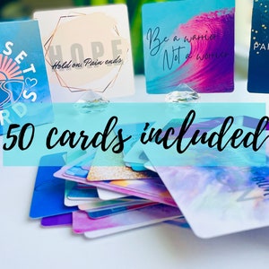 Jeu de 50 cartes avec affirmations positives du quotidien
