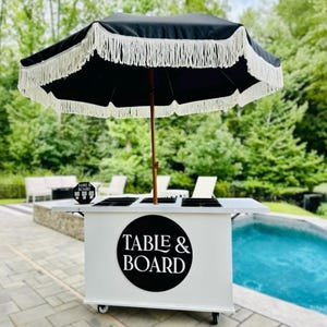 Portable Serving Cart for Catering at Weddings Event Cart Food Charcuterie Cart Coffee Ice Cream Cart Snack Cart for Pop Ups at Street Fairs