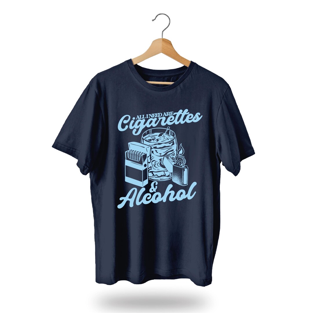 cigarette merchandise Cigarettes & Alcohol T-shirt | Definitely Maybe | Morning Glory | Manchester | Gallagher Brothers | Festival Cigarette Merch - Etsy