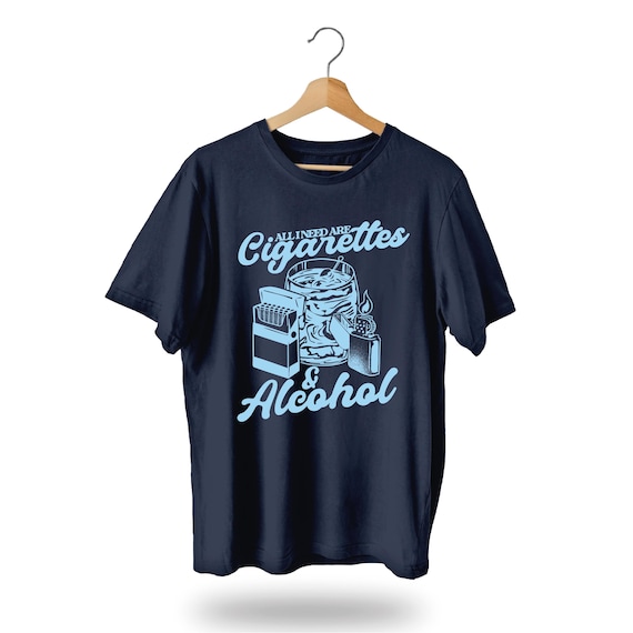 mschf cigarette shirt Cigarettes & Alcohol T-Shirt | Definitely Maybe | Morning Glory |  Manchester | Gallagher Brothers