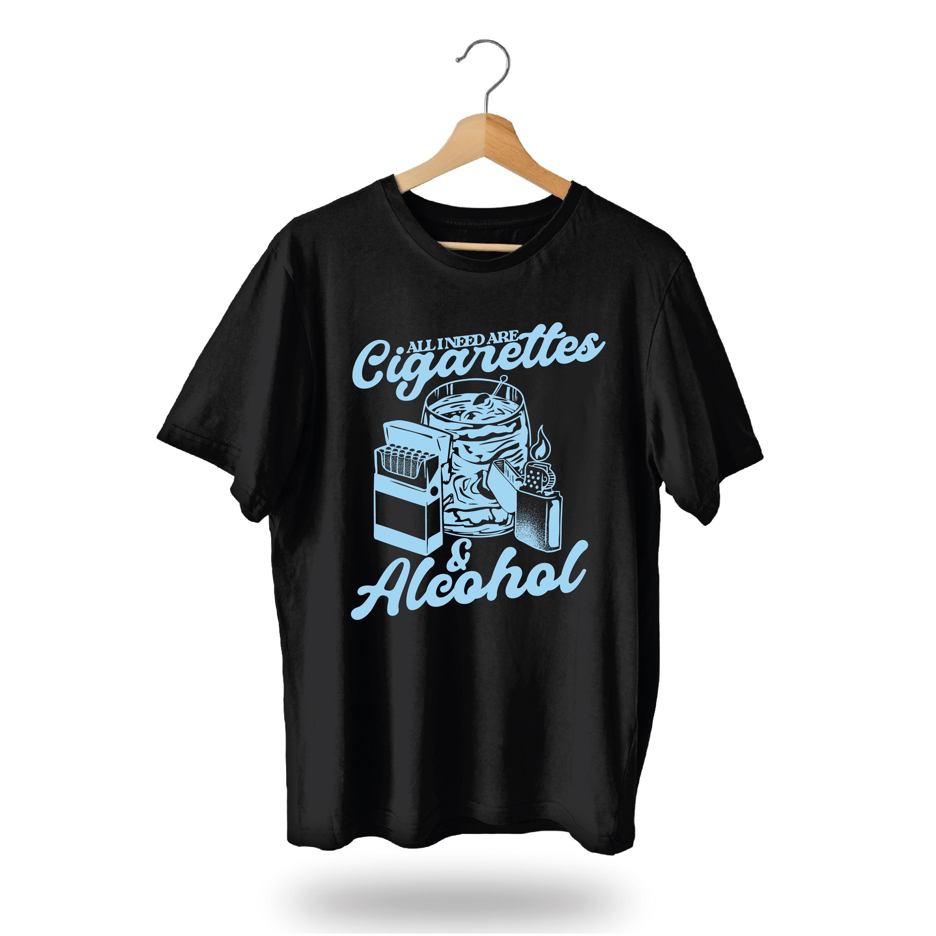Cigarettes & Alcohol T-Shirt | Definitely Maybe | Morning Glory |  Manchester | Gallagher Brothers