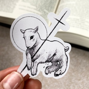 Lam Gods Sticker - Katholieke Sticker - Bevestiging Eerste Communie Doopgeschenk
