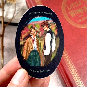 Adesivo Piccole Donne -Jo e Laurie - Adesivo Letterario - Regalo