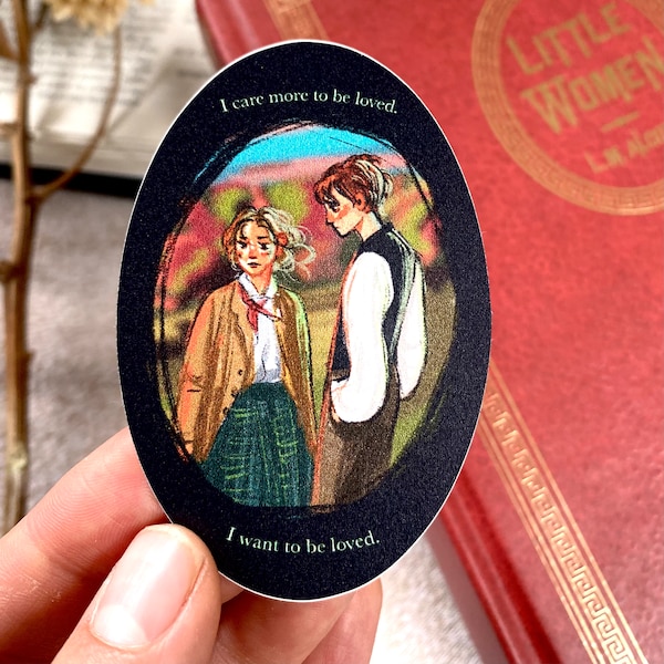 Little Women Sticker -Jo and Laurie - Literary Sticker  - Gift
