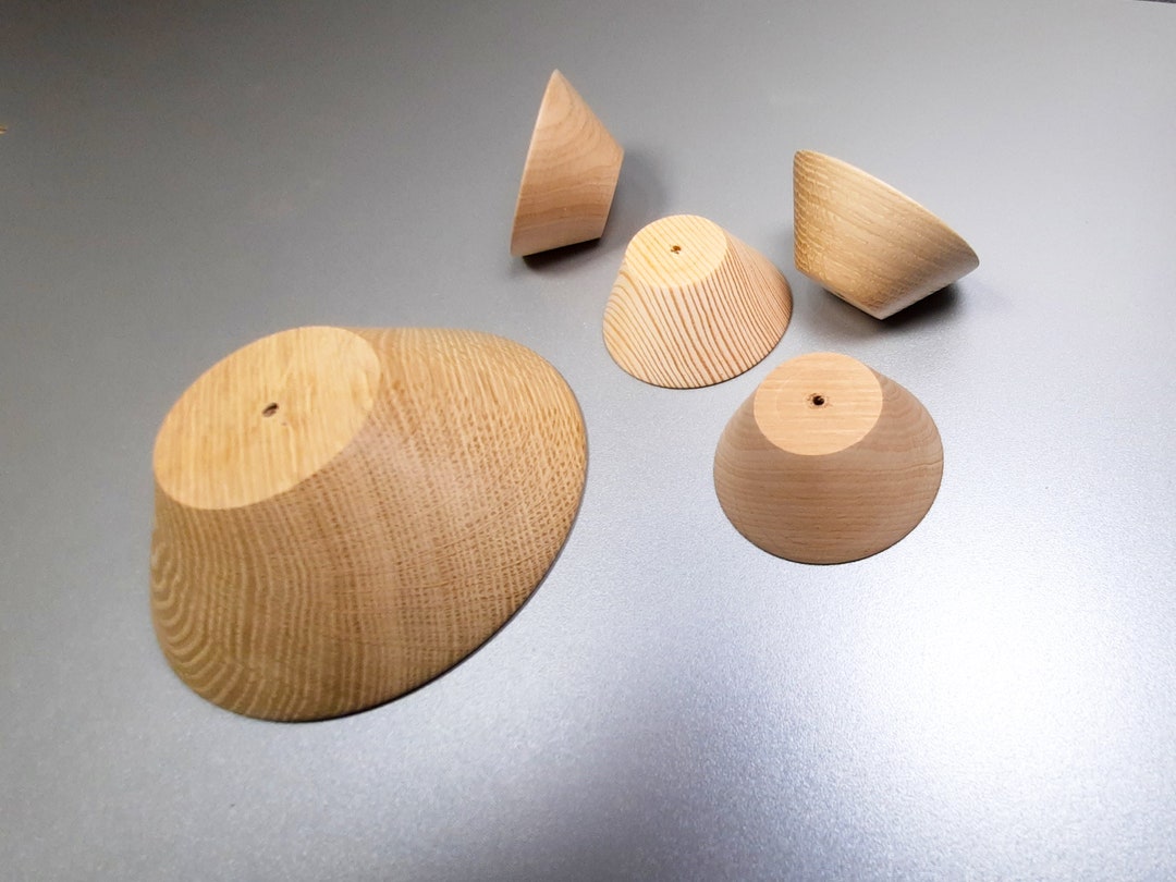Tapered Wood Handles for Doors and Drawers of screws