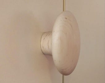 Tirador de cajón de madera artesanal – Tirador de armario de madera natural sin acabado – Tiradores de muebles minimalistas