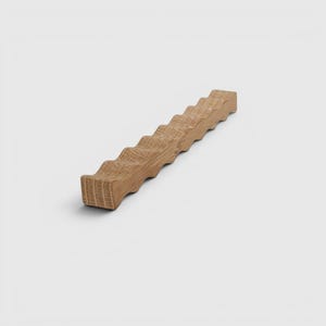 Wavy Wood Cabinet Pull, 2–20 Inch Solid Maple or Oak Handle, Modern Drawer Hardware