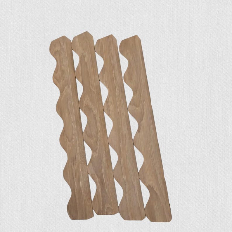 Wooden wavy handle with bushings and bolts for home furniture, doors, desk, dresser, drawer chest, sideboard, drawers Oak + white oil