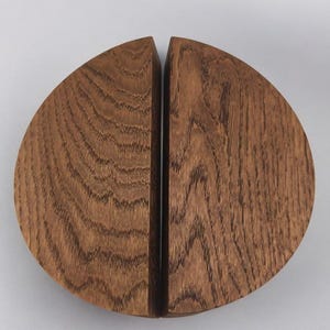 Set of 2 wood half moon door pulls handles -FAST SHIPPING- Cabinet handles knobs, drawer pull handle Cupboard Semicircular hardware