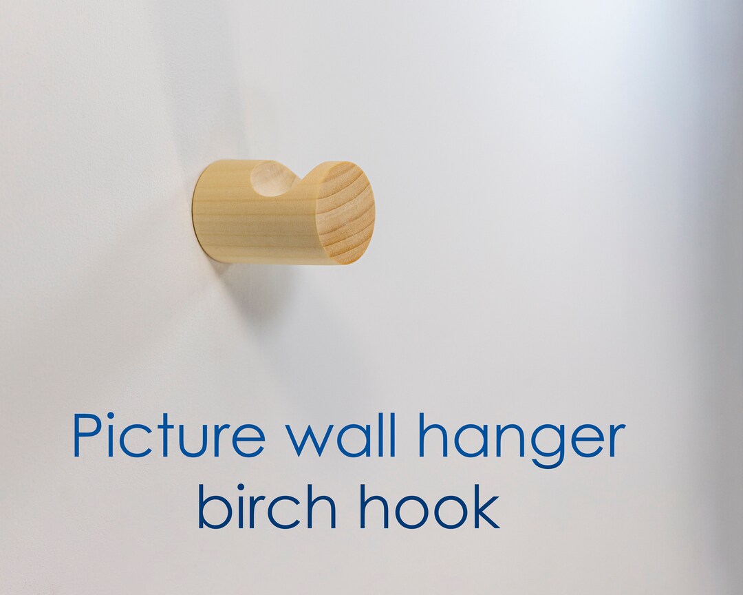 Wall Picture Hook Hanger. Small Wood Wall Hook Peg. Minimalist Etsy