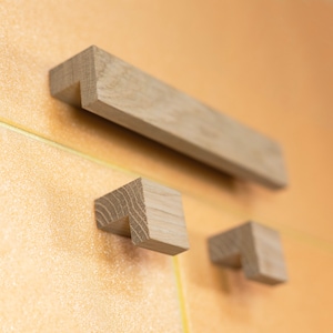 Long Wood Bar Handle: Modern Cabinet Drawer Pull