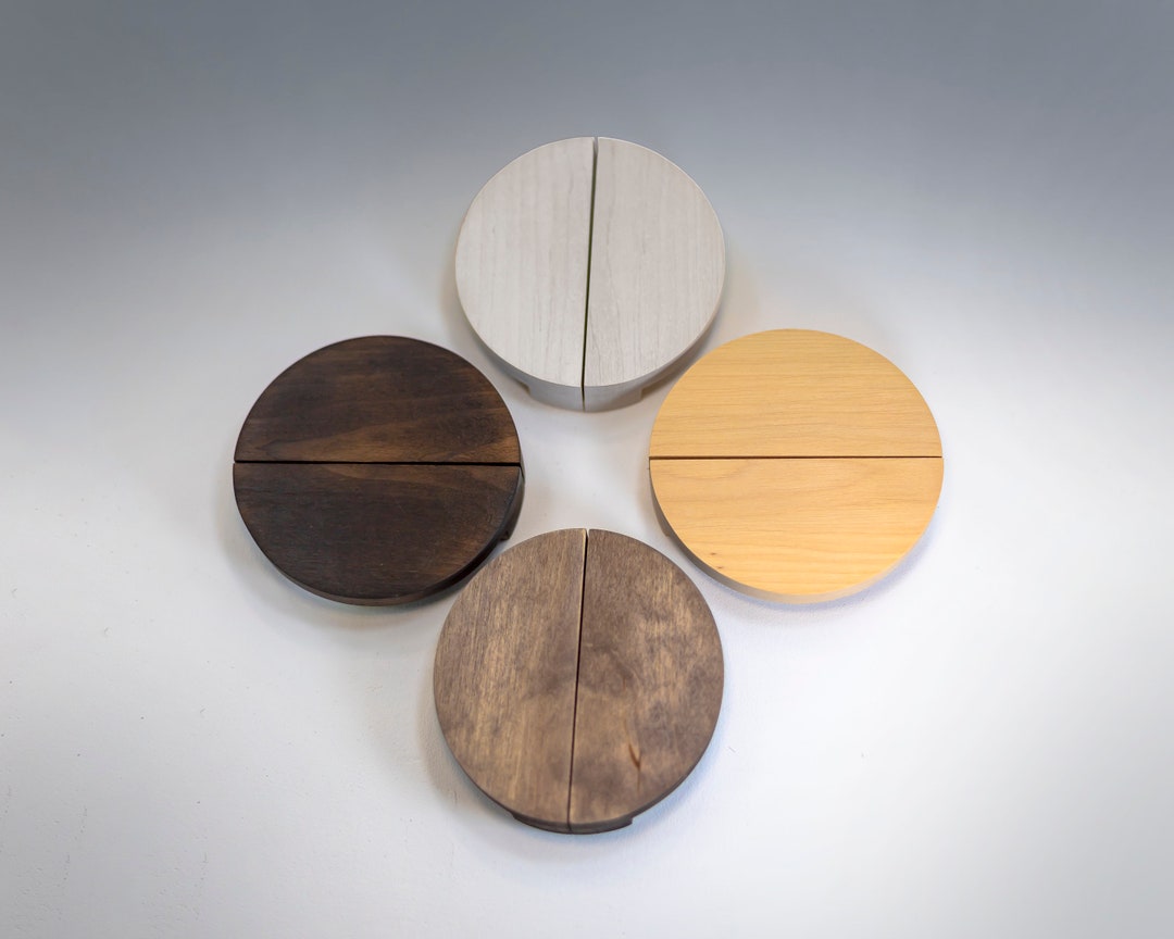 木製ハーフムーンドアプル：半円形キャビネットハンドル - Etsy 日本