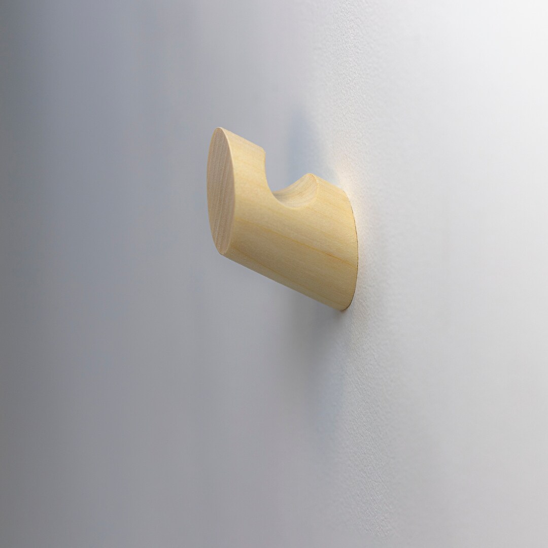 Picture Hook Hanger. Small Wood Wall Hook Peg. Minimalist Hook to Hang