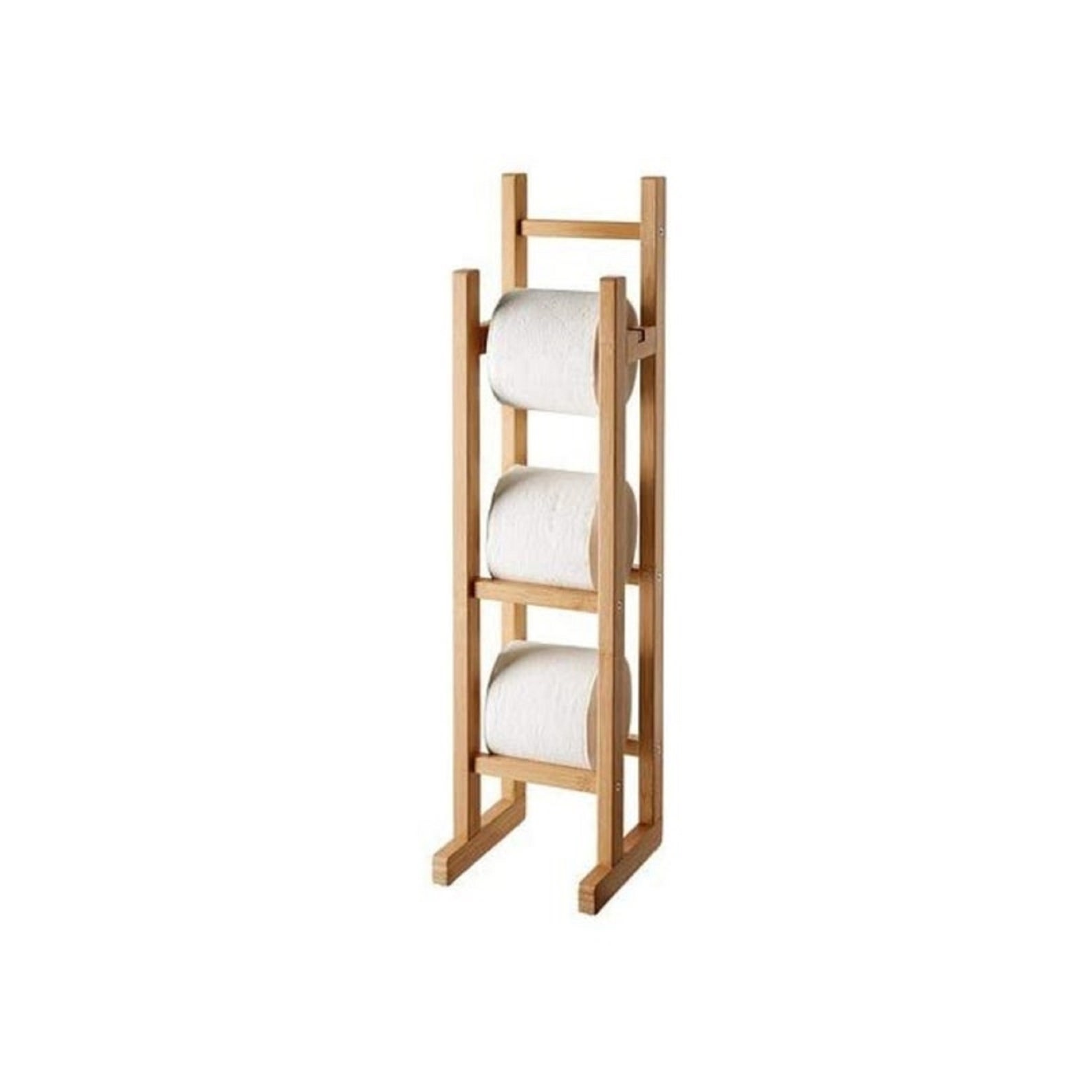 Bamboo Wooden Toilet Roll Storage Holder Stand Etsy UK