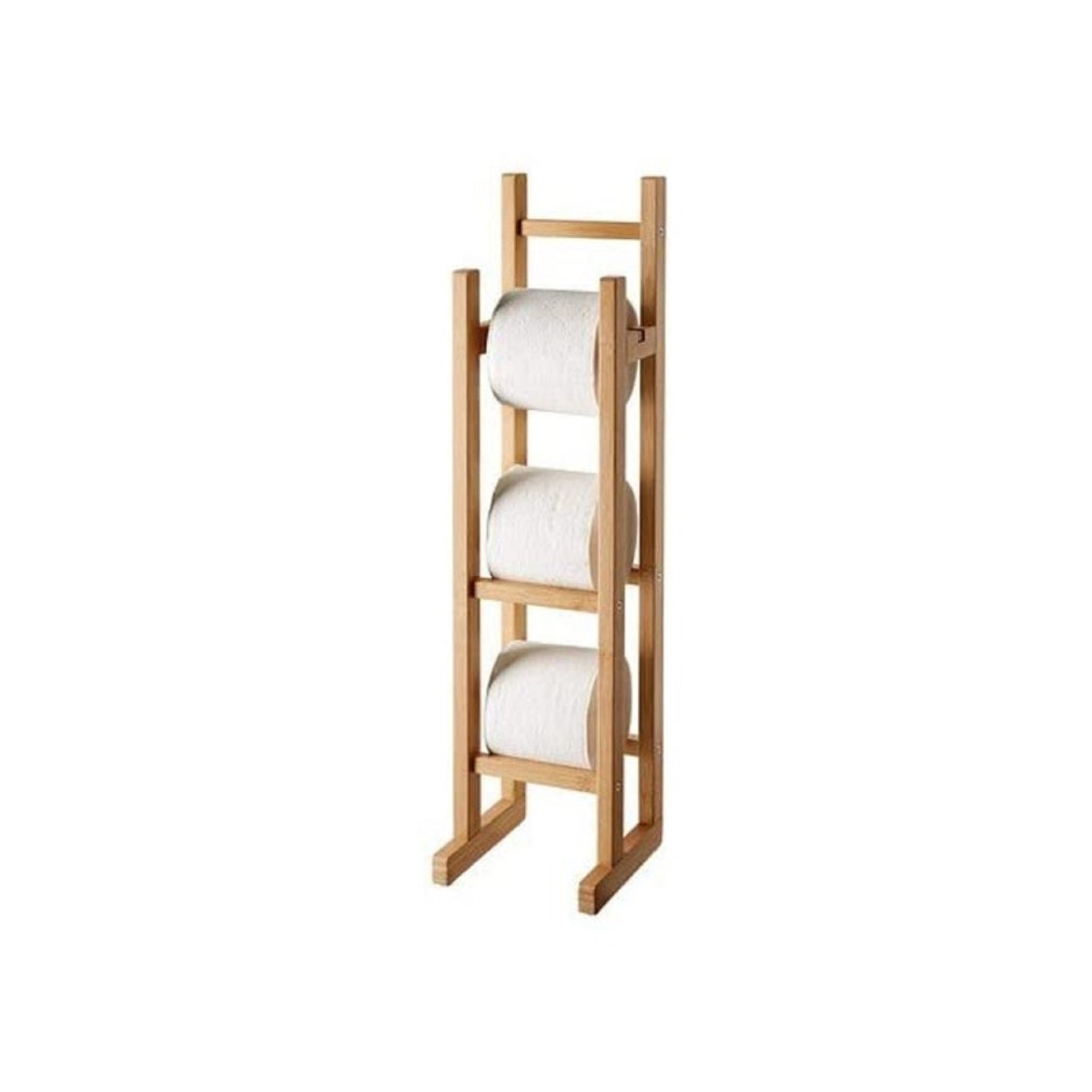 Bamboo Wooden Toilet Roll Storage Holder Stand Etsy UK