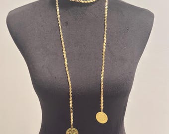 Halabi Wrap around lira coin necklace