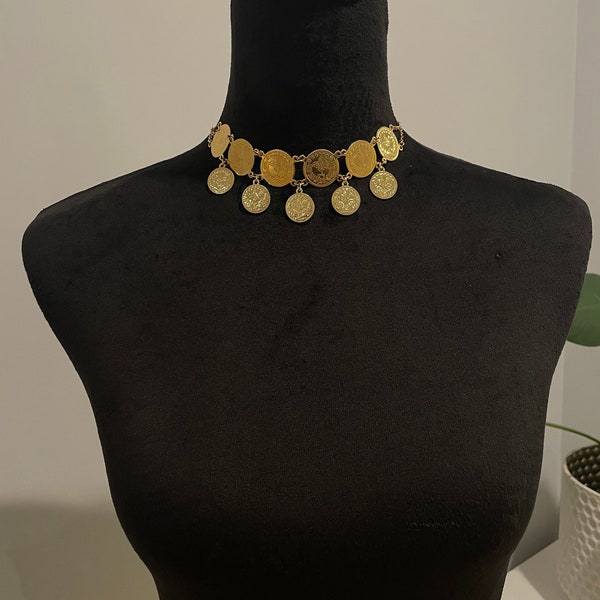 Lira Choker Necklace for women Coin Jewelry