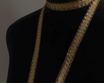 Wrap around lira coin necklace