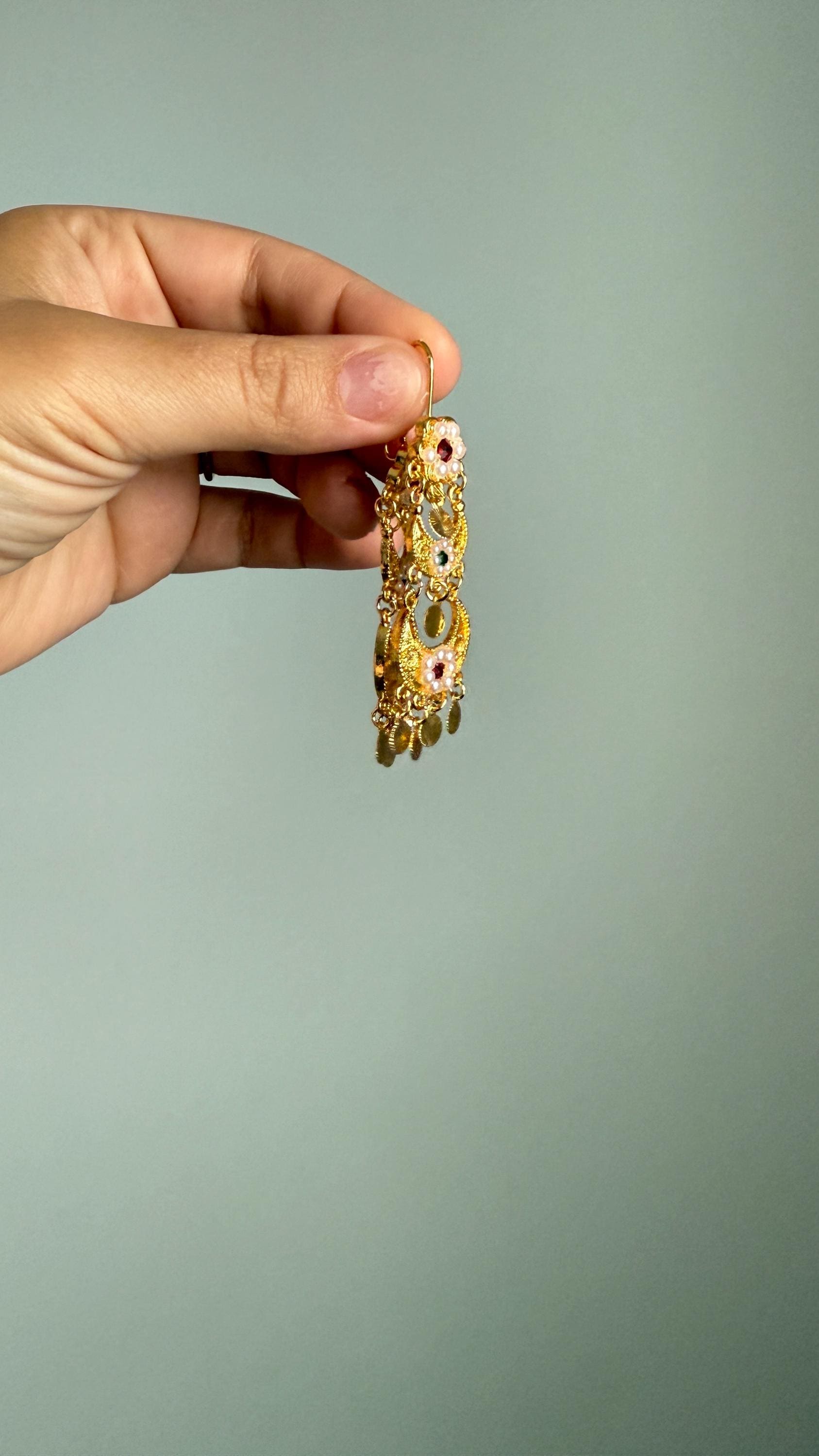 Stone Chandelier Earrings