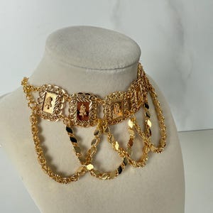 Rose Lira Choker Necklace for women Coin Jewelry