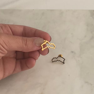 Kurdistan map earrings