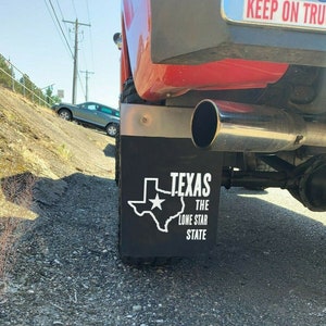 Texas State Vintage Mud Flaps (1 - Pair) 12&quot; Wide x 18&quot; Long x 3/8&quot; Thick