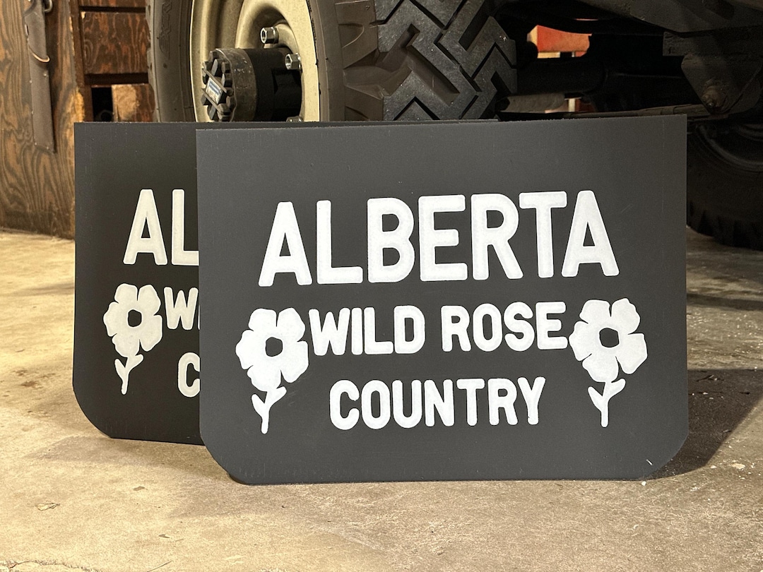 Alberta- Wild Rose Country Vintage State Mudflaps - Etsy