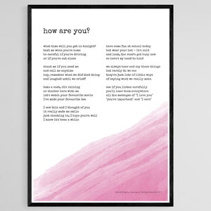 How are you? - original poetry print A4 (digital download)