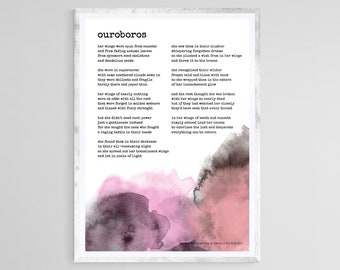 Ouroboros - original poetry print A4 (digital download)