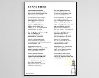On the Rocks - digital download of original poem by Becky Hemsley