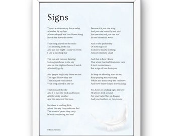 A4 Signs Poetry Print