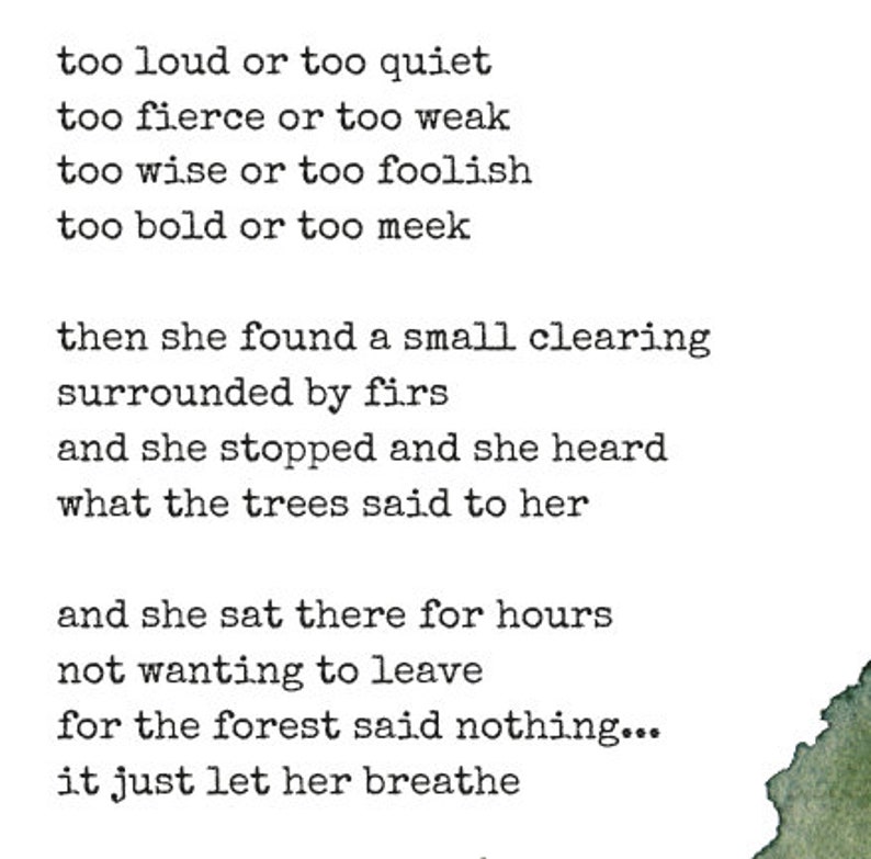 Breathe original poetry print A4 digital download image 5