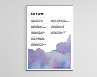 The Tower - original poetry print A4 (digital download)