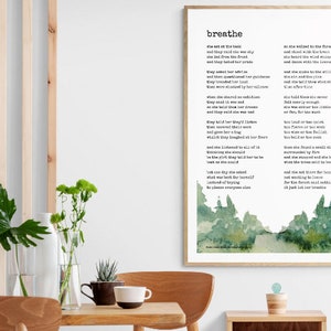 A4 Breathe Poetry Print