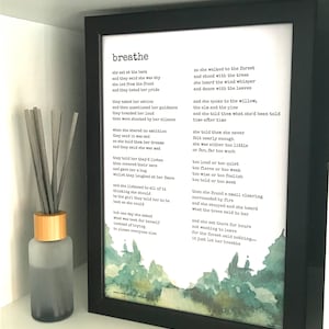 Breathe original poetry print A4 digital download image 7