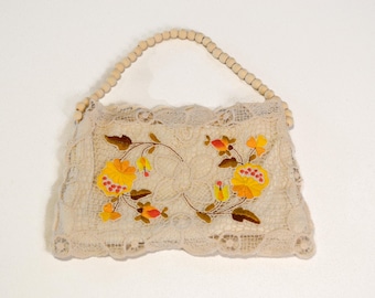 Upcycled Shoulder Bag | Made With Vintage Doilies