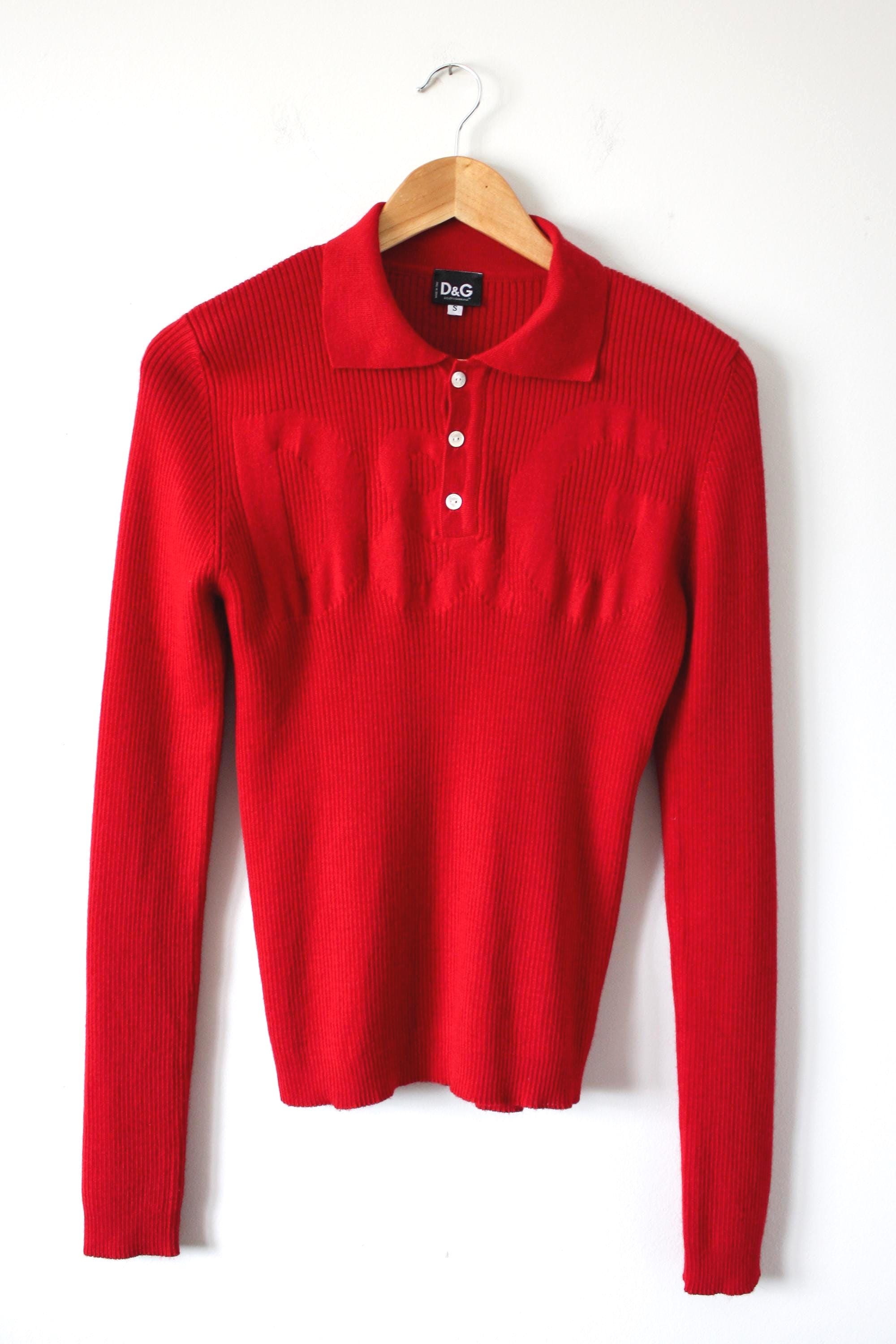 Vintage DOLCE & GABBANA Sweater – Designer Knit Pullover Top, Y2K