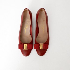Baleriny SALVATORE FERRAGAMO Red Bow