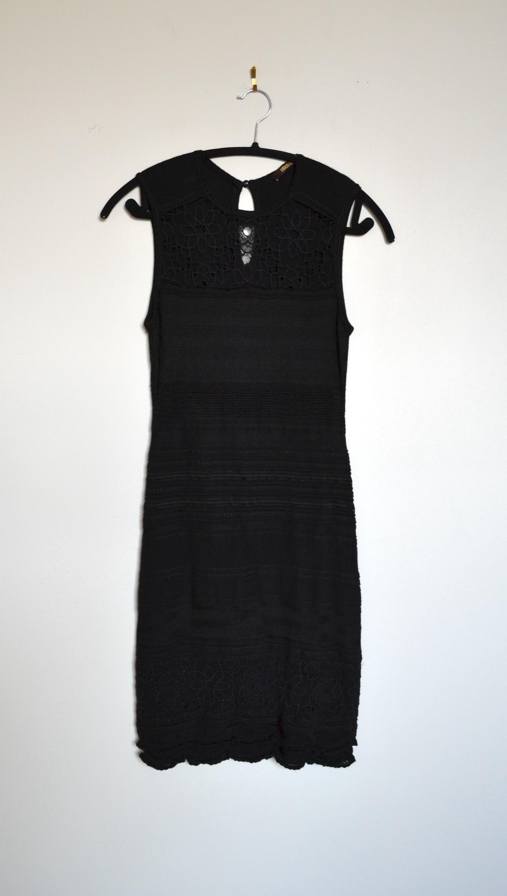 ROBERTO CAVALLI Black Knit Dress  Vintage Y2K Designer Bodycon Crochet  Dress - Etsy