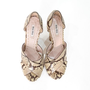 MIU MIU Snake Print Sandals