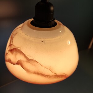 two beautiful vintage glass lamps